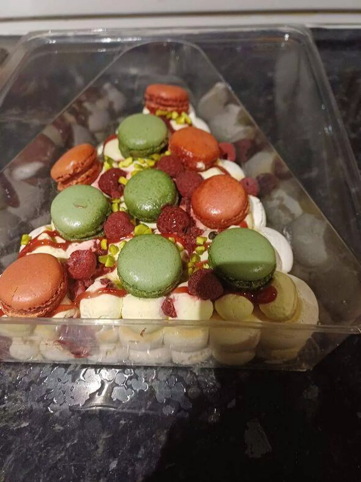 Luxury Raspberry and Pistachio Pavlova Tree 