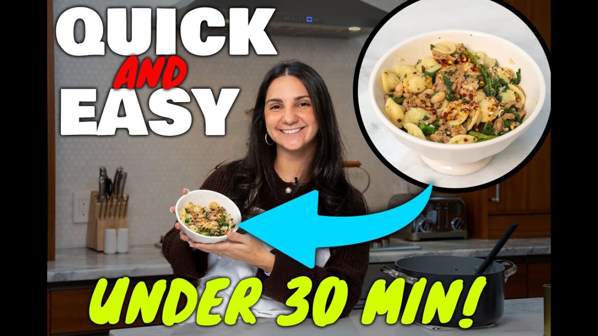 How to Cook Orecchiette with Broccoli Rabe and Sausage UNDER 30 Minutes (Orecchiette Abruzzese)