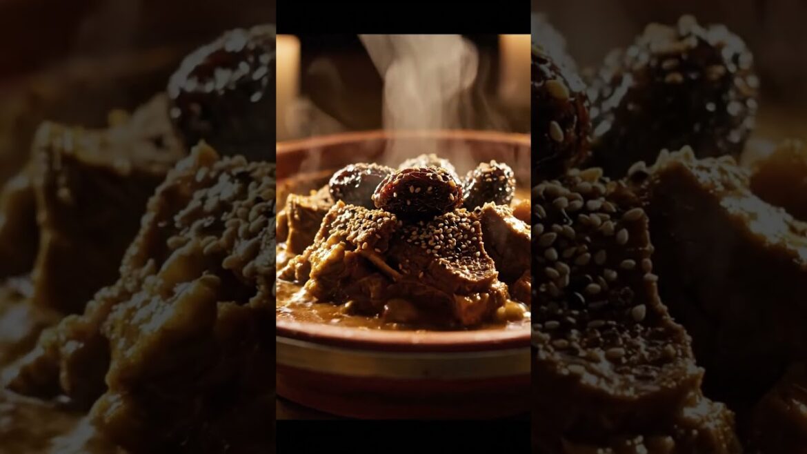 Beef & Prune Tagine – Slow-Braised Moroccan Beef with Caramelized Prunes, Cinnamon,