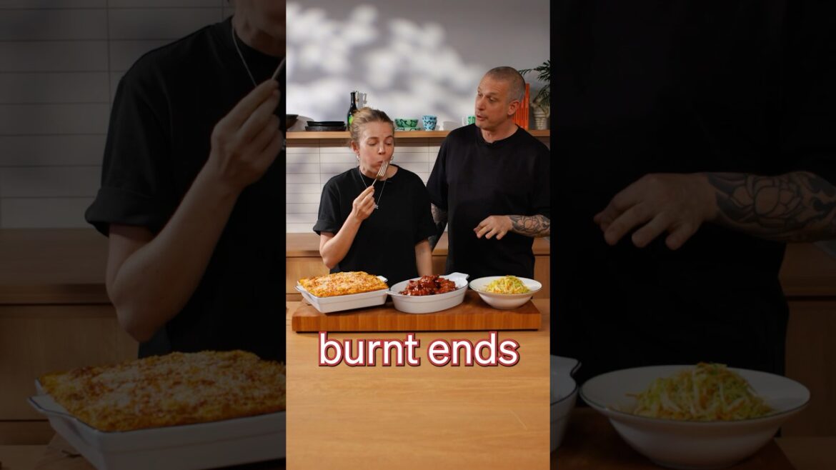 Pork belly burnt ends, miso and butterscotch glaze.