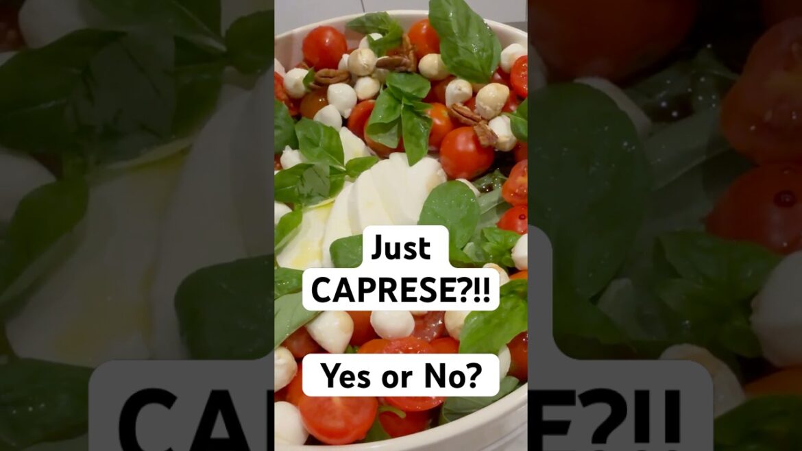 Elegant caprese that actually looks impressive #recipe #salad #foodshorts