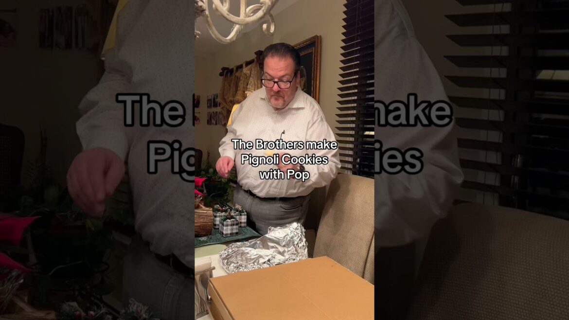 The Brothers make Pignoli Cookies with Pop #shorts