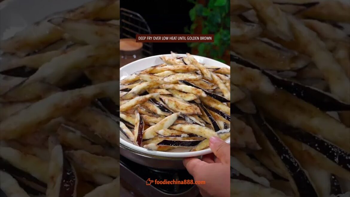 EASY CRISPY STIR-FRIED EGGPLANT RECIPE #recipe #cooking #chinesefood #eggplant #vegetables #cripsy