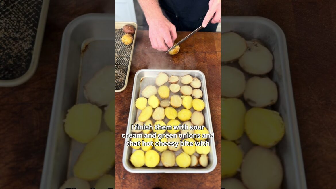 Mini potato skin appetizers #cookingathome #appetizer zer