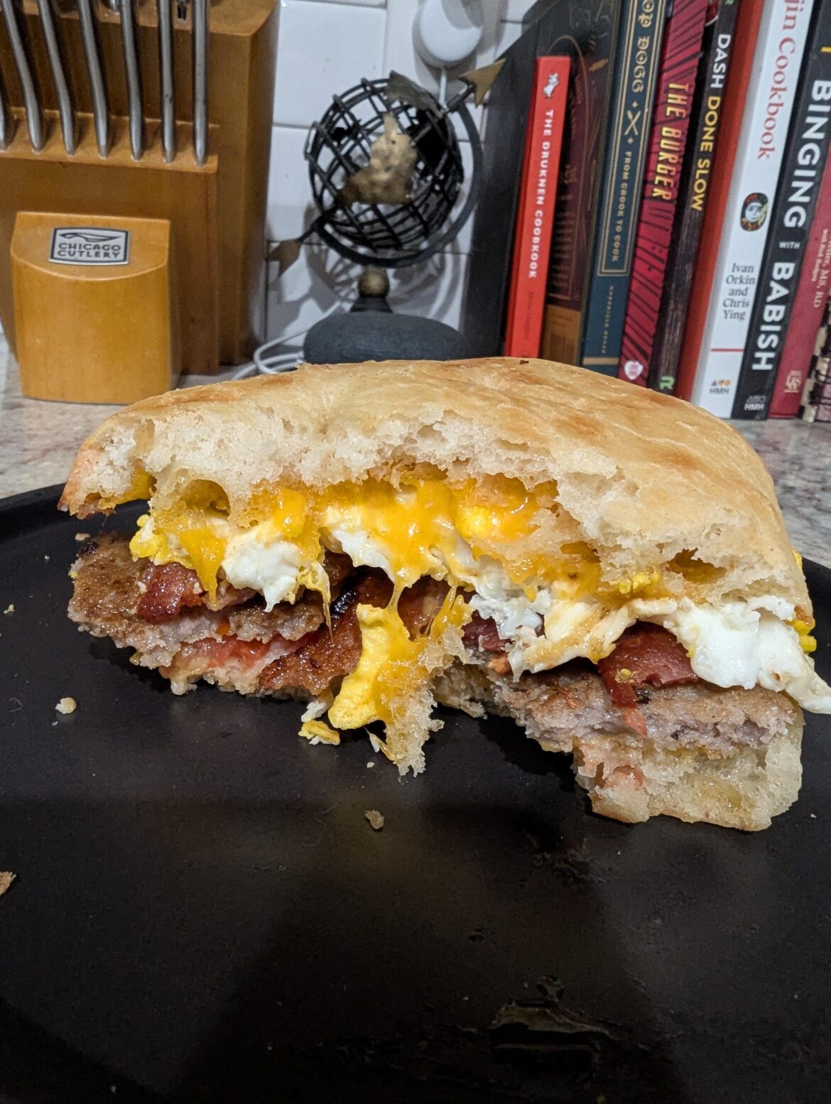 Late night breakfast sandwich
