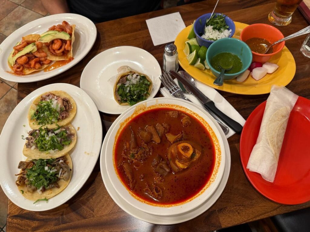 Really nice lunch at tacos Matamoros