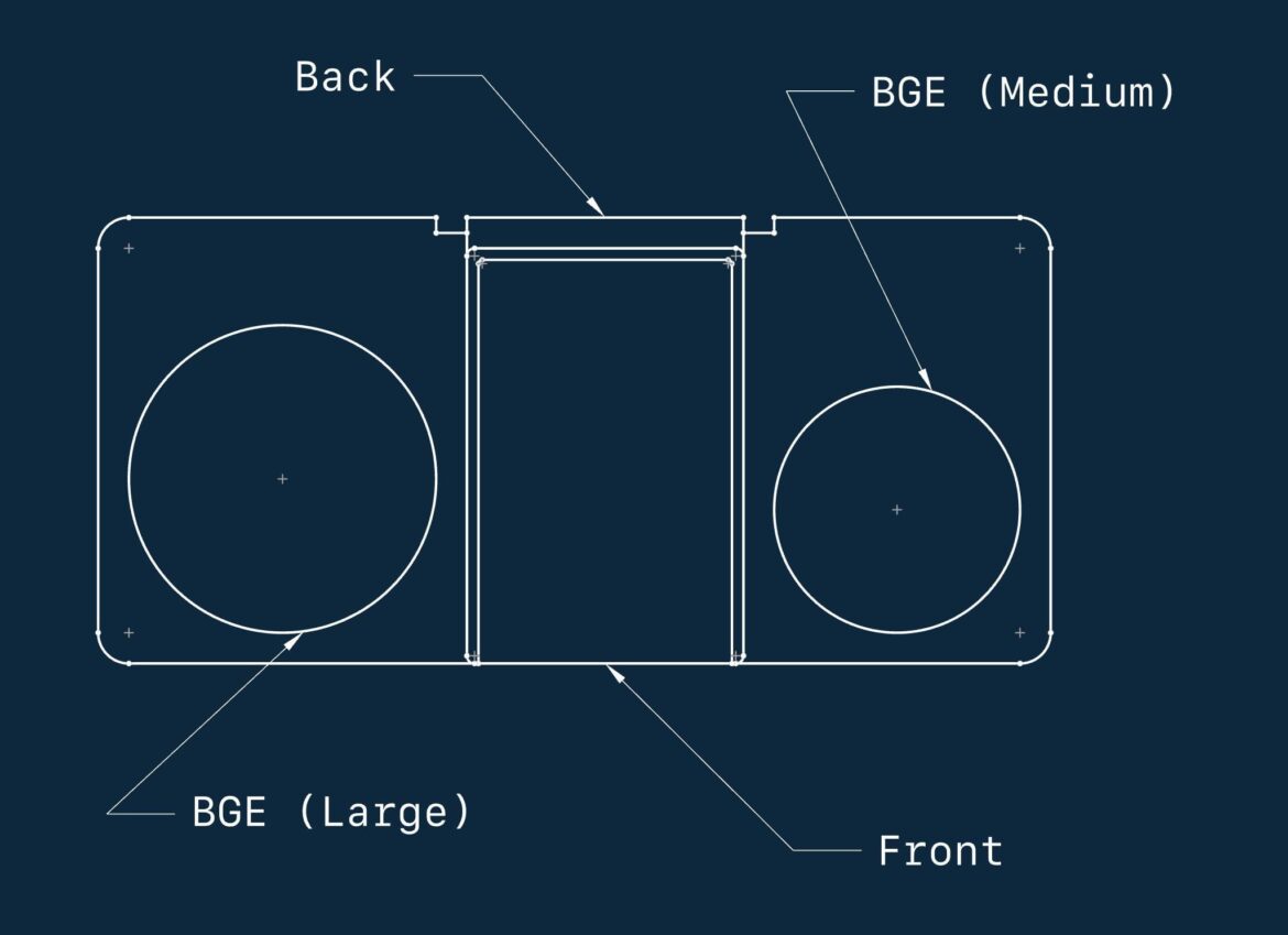 Designing a table for two BGEs; looking for opinions