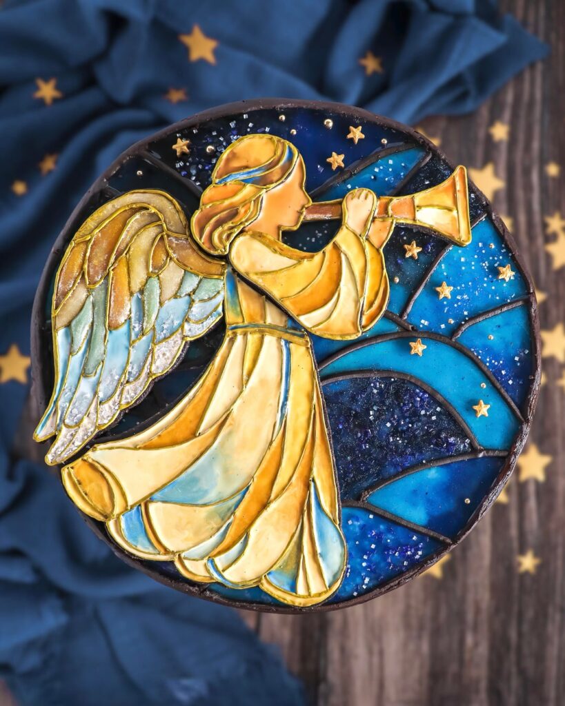 I made a Christmas cheesecake for my husband I made a Christmas cheesecake for my husband