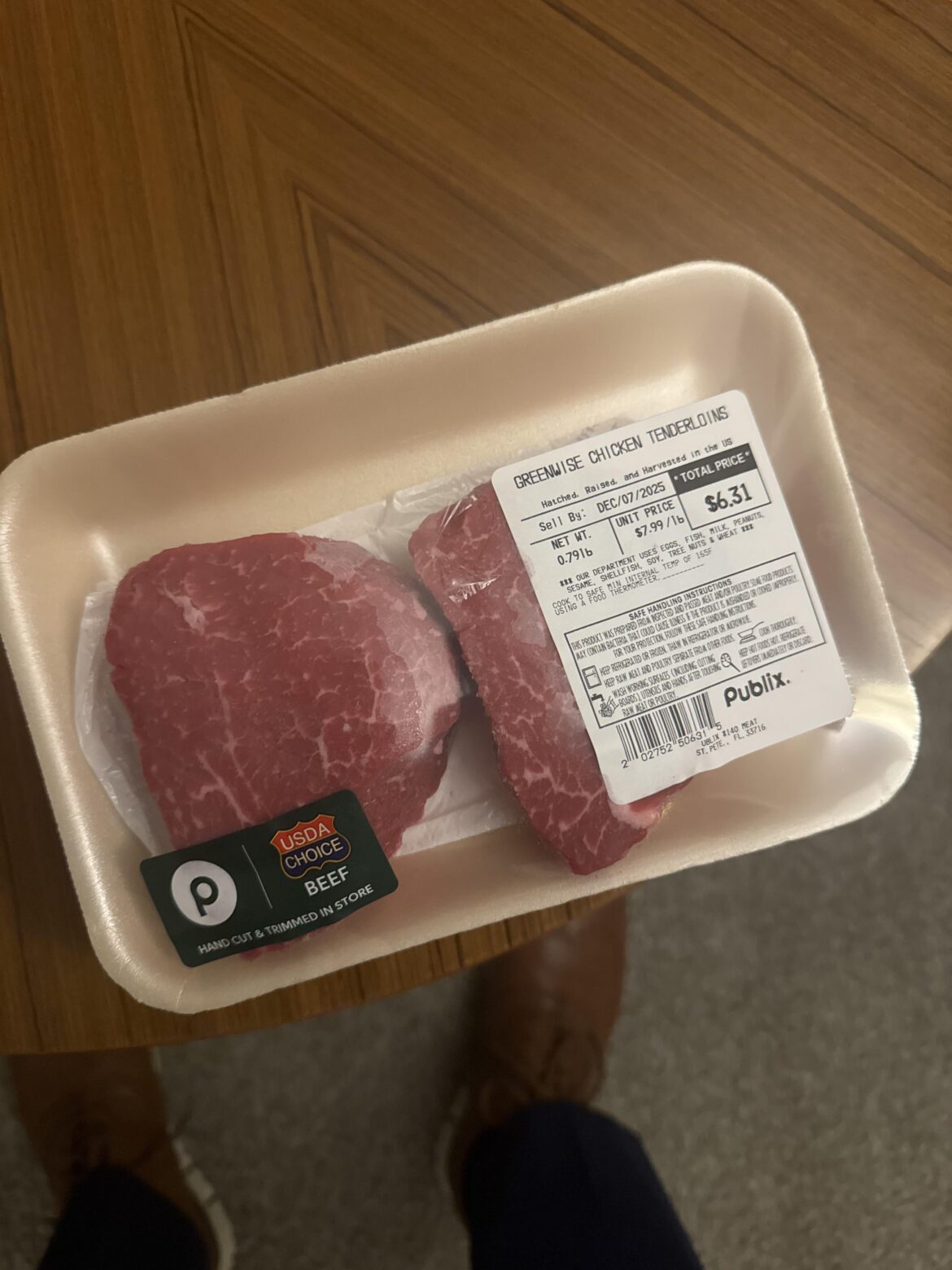 Mislabeled filets at Publix, bought every pack