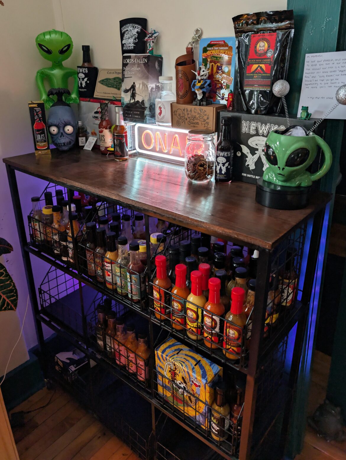 Some of my hot sauce collection