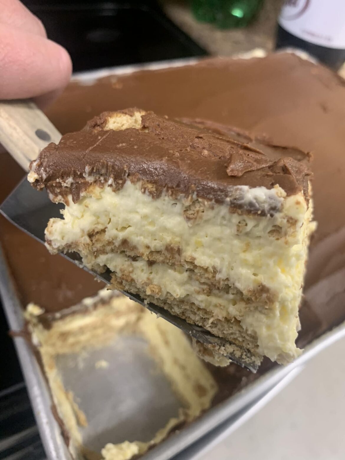 I make this No-Bake Chocolate Éclair Cake all the time because it’s so easy to make and always comes out creamy, soft, and really good