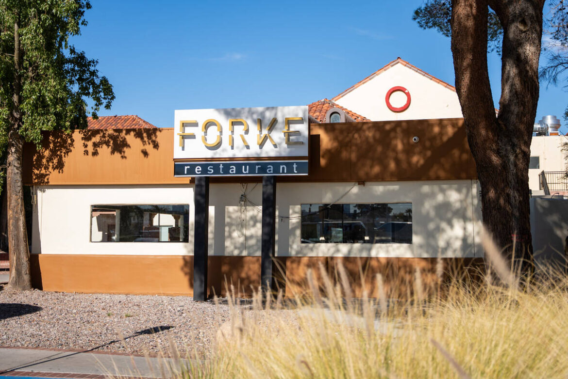 The front of Forke is seen in Las Vegas Dec. 9, 2025. (Kara Gildea/Las Vegas Review-Journal) @k ...