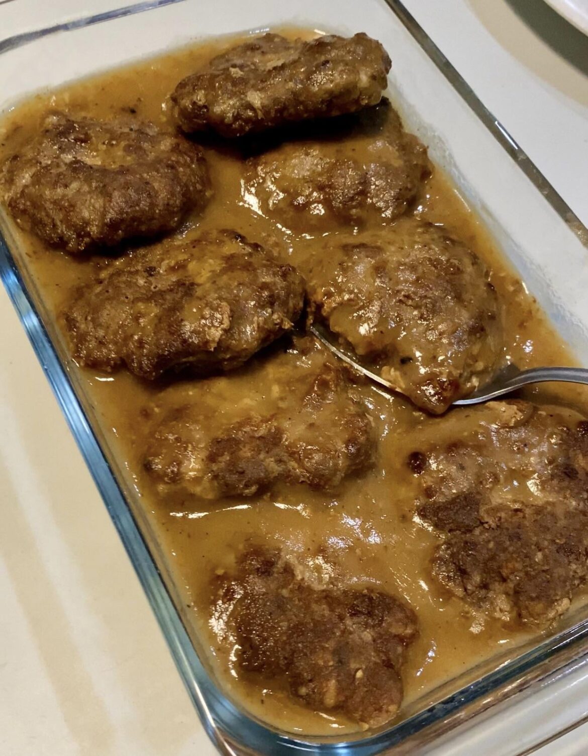 Homemade Burger Steak w/ Mushroom Gravy ✨