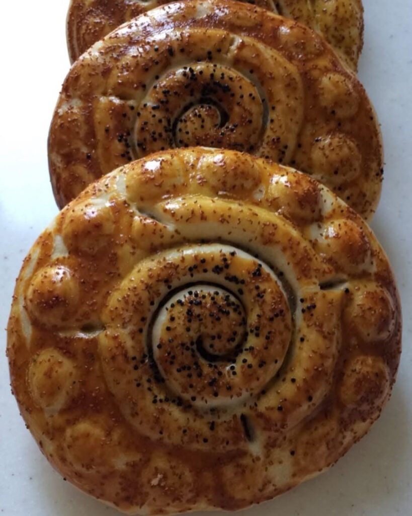 Fresh baked (Fuman Koloucheh) walnut, cinnamon and cardamom filled cookies