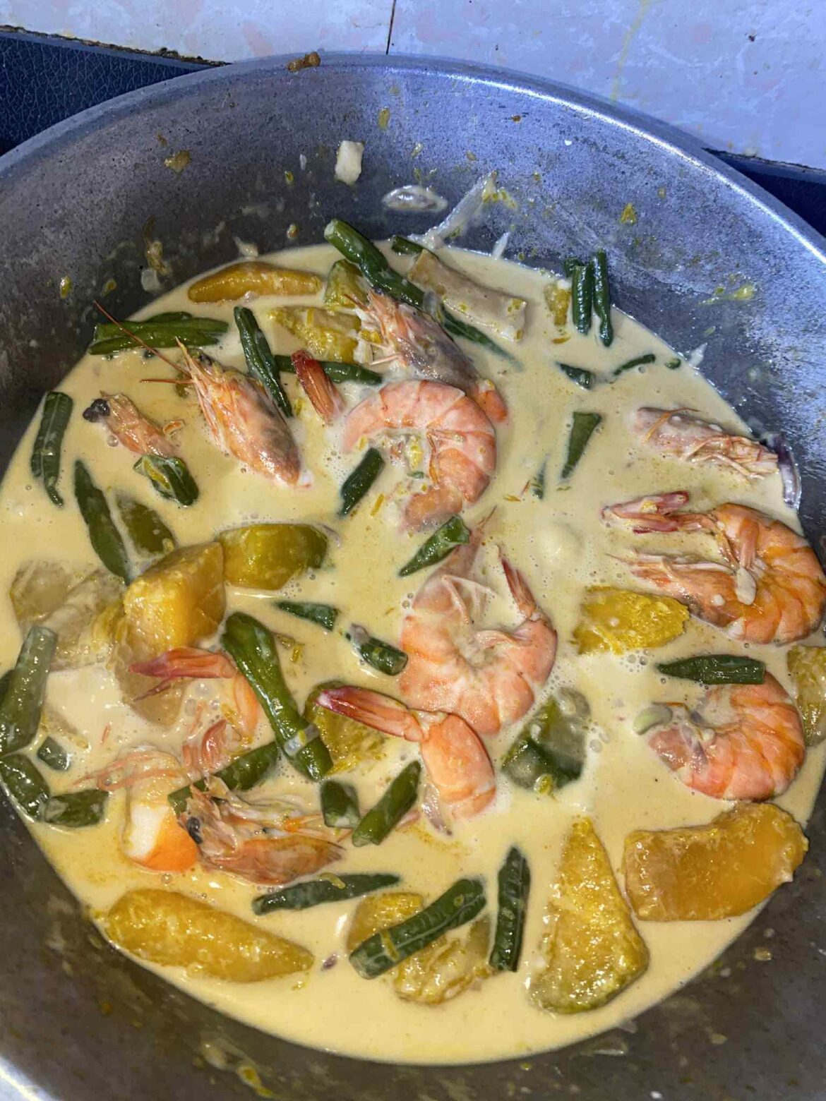 Coconut milk w/ shrimp and veggies made by my sister