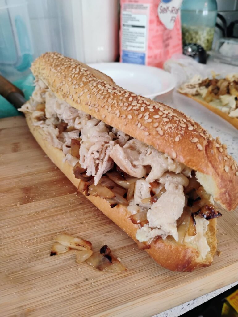 Hope this looks a little better than the chicken cheesesteak posted yesterday.