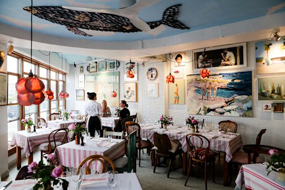 The gorgeous dining room of Bondi’s Sean’s.