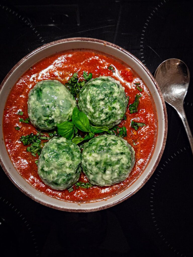 Malfatti/Gnudi with marinara