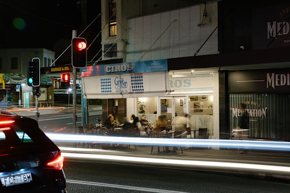 Outside Ciro’s Pizza in Thirroul.