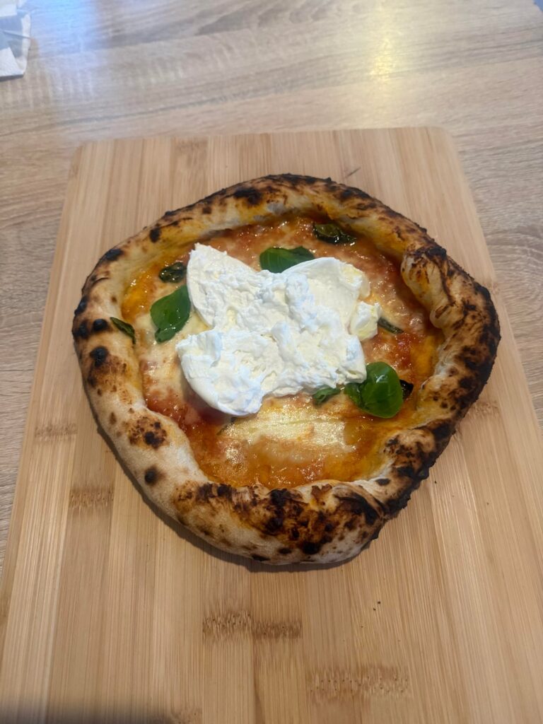 First pizzas in the cozze 13 gas oven