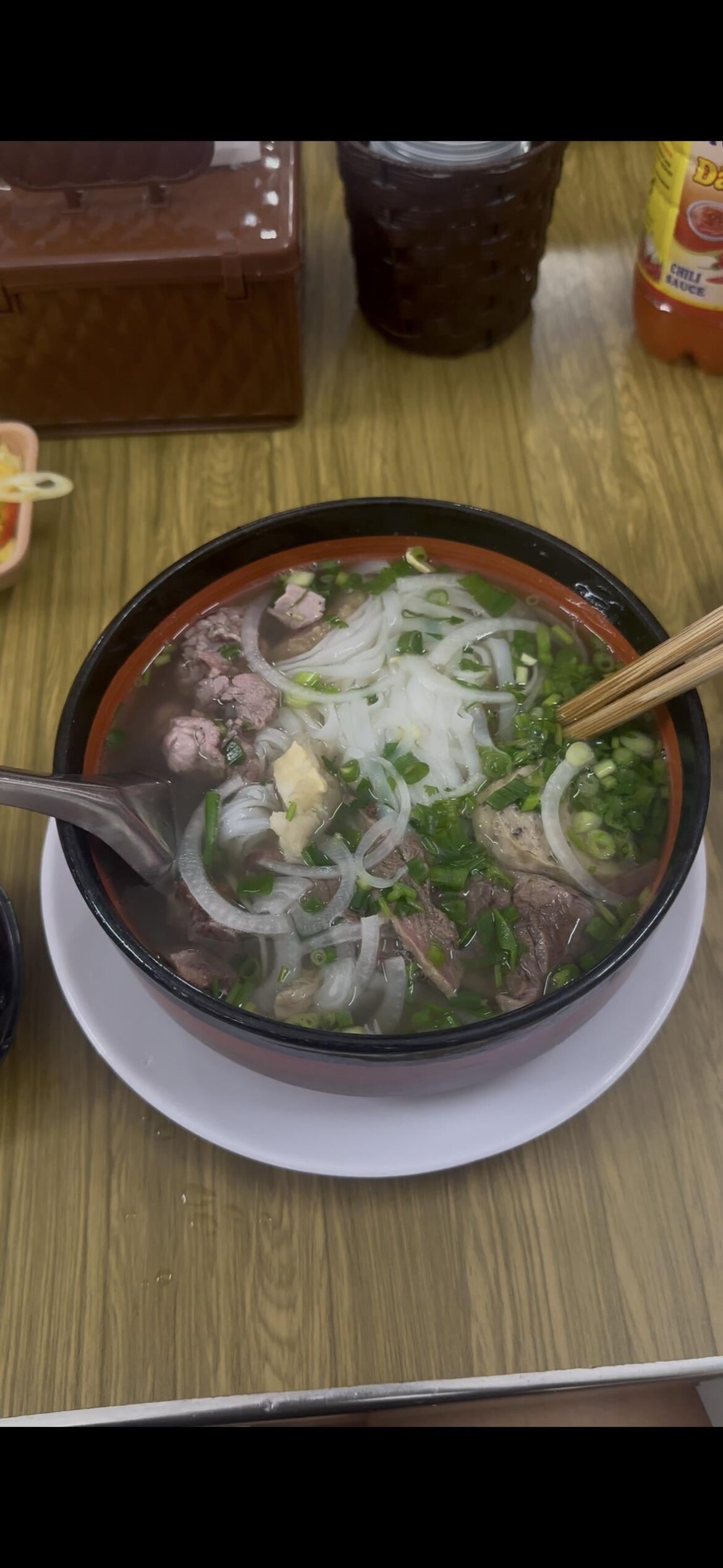 Where can I find pho with wide noodles in New York?