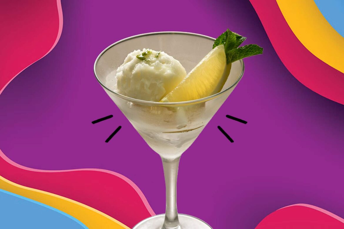 The best part of the party is a citrus granita.