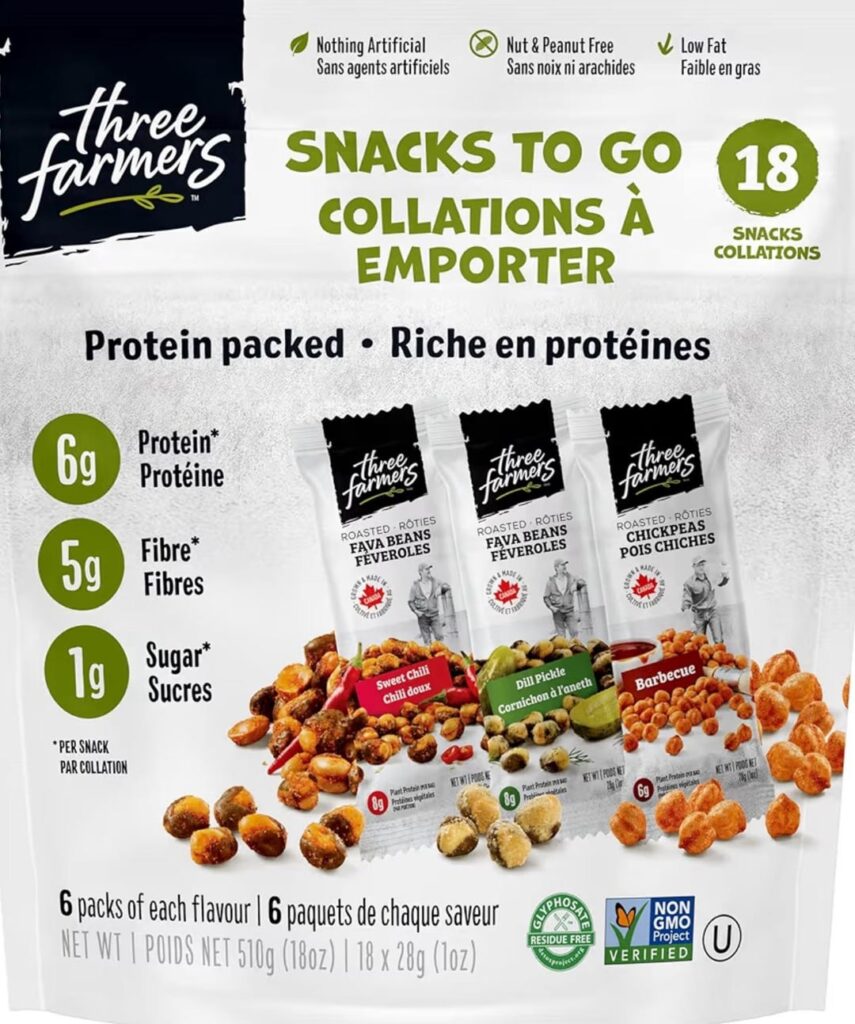 Swaps nuts for roasted chickpeas/fava bean!!