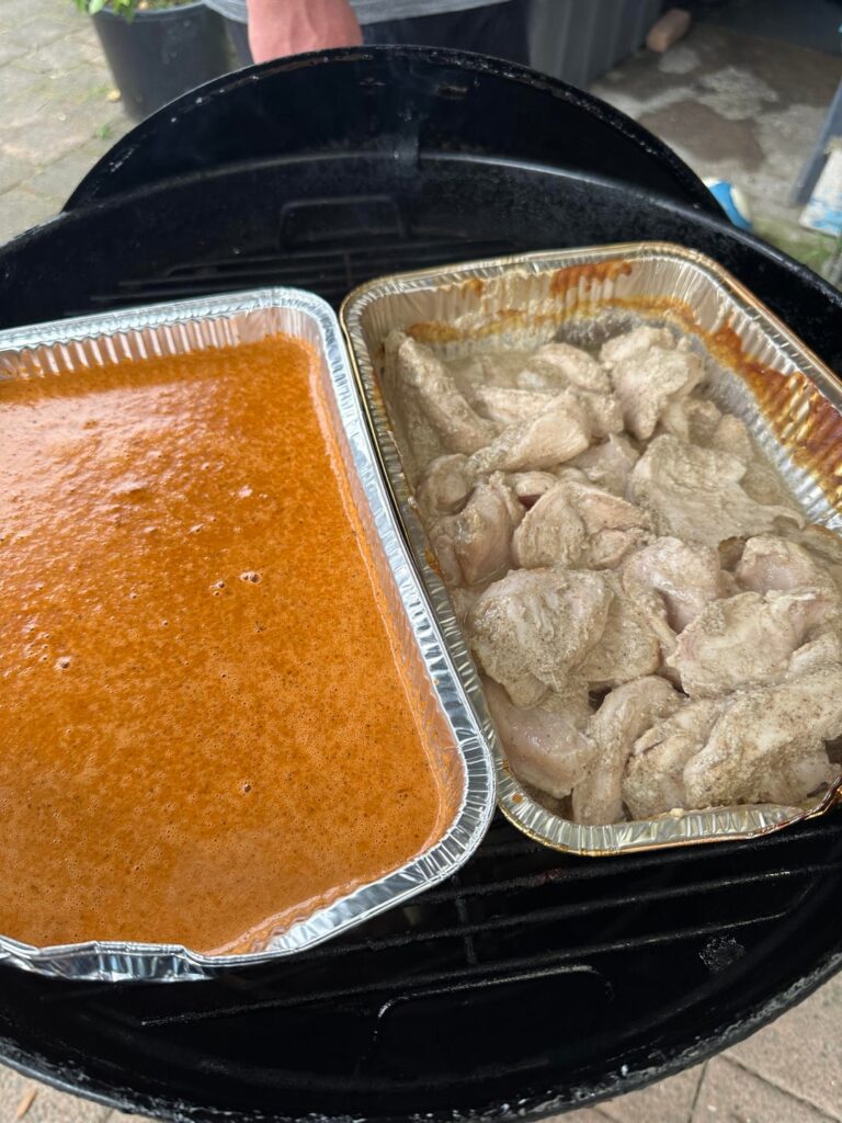 Smoked chicken curry