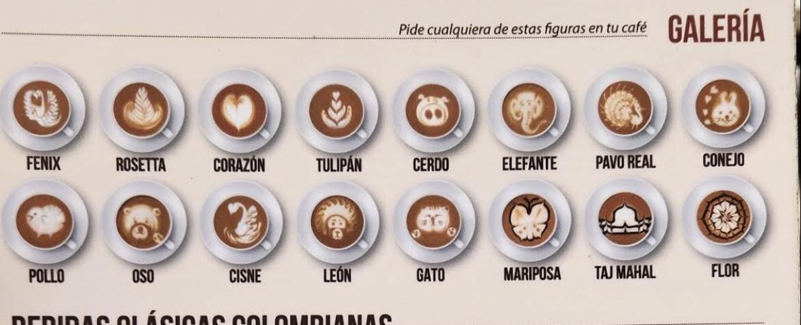 There is a coffee shop in Bogotá that lets you choose your latte art