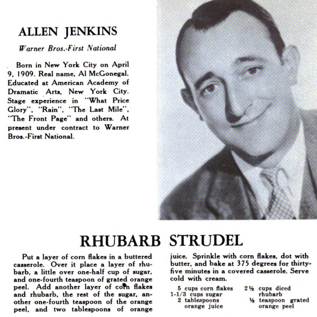 An interesting recipe for Rhubarb Strudel using corn flakes!!!