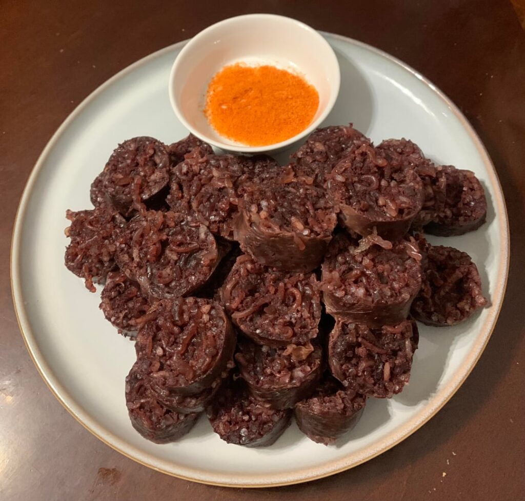 Soondae (blood sausage)