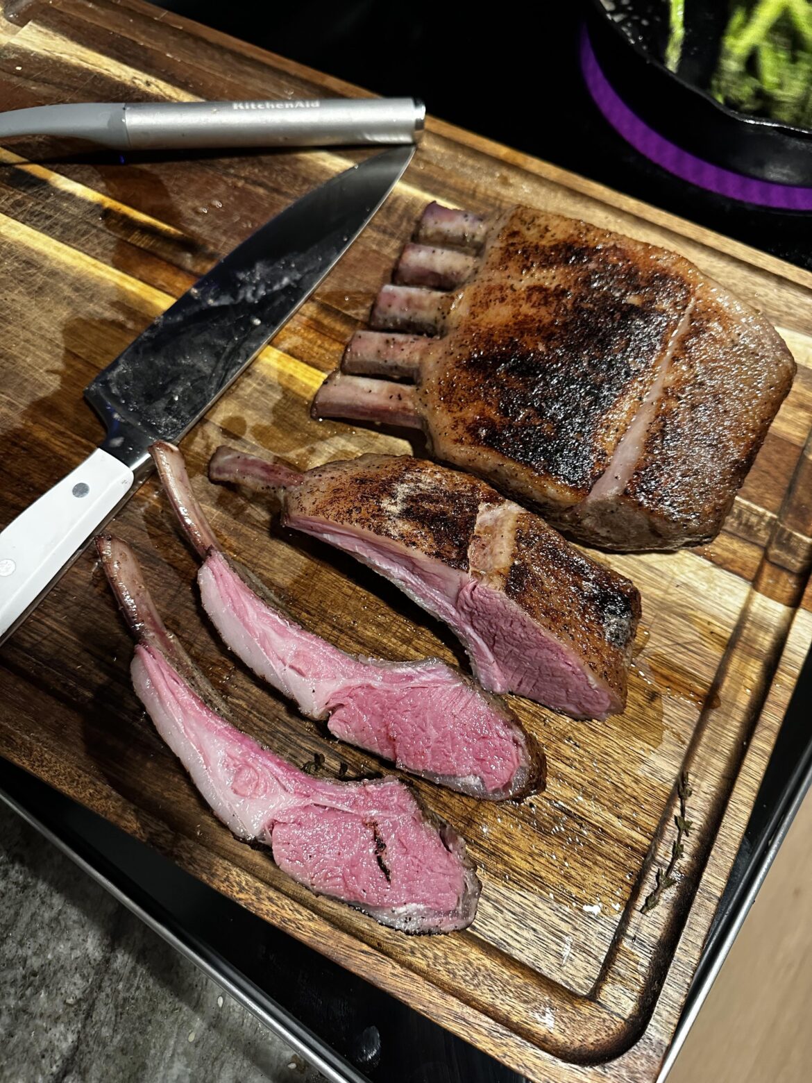 Lamb rack, 133F for 3 hours