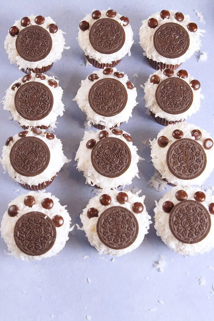 polar bear cupcakes