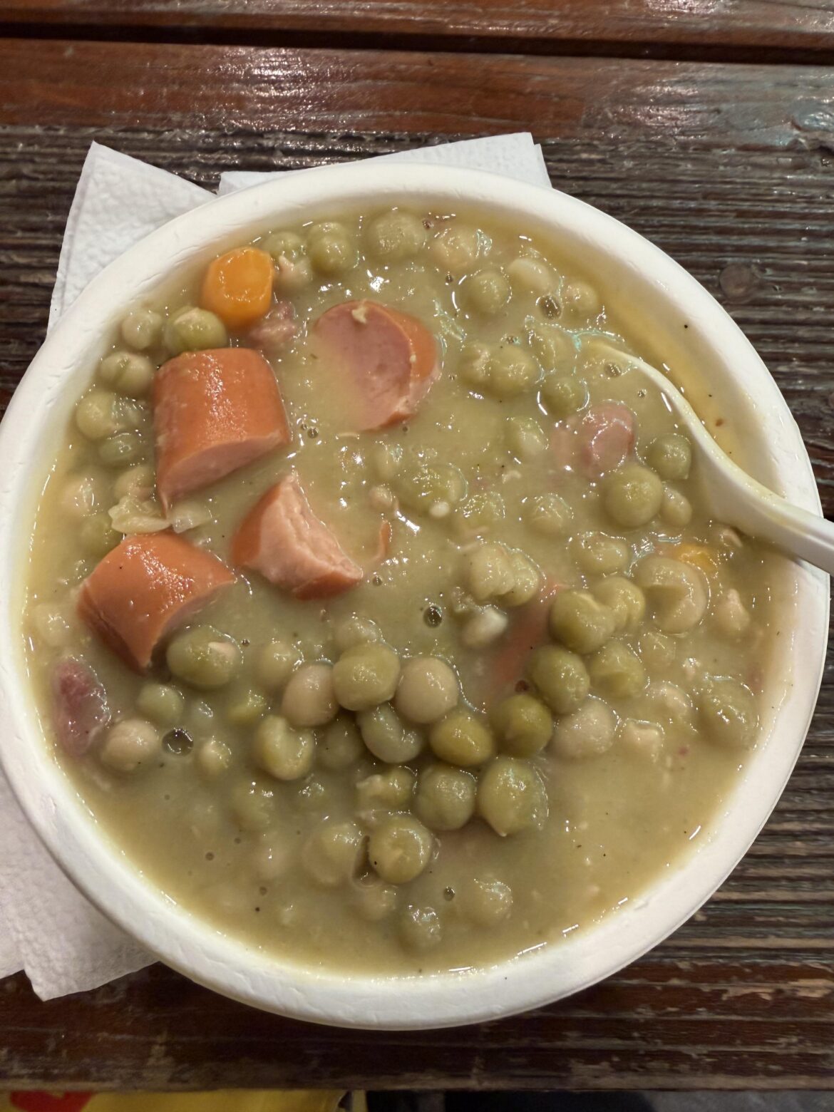 German Bean Soup with Sausage.