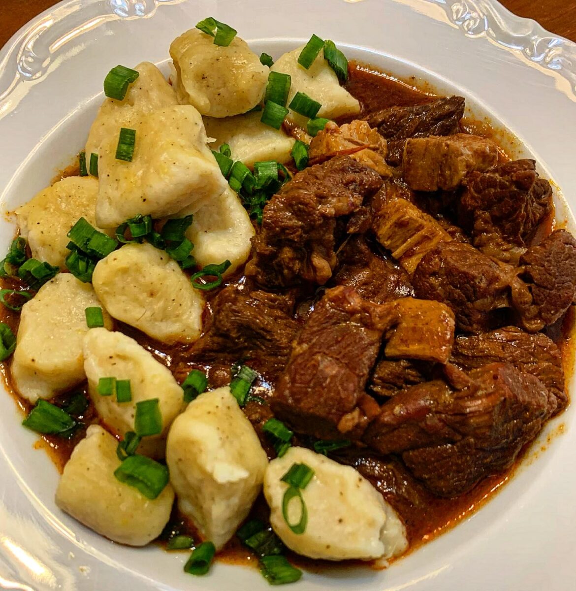 [HOMEMADE] Goulash with Ricotta Gnocchi.