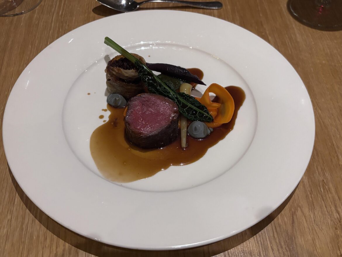 Main of a 7 course tasting.