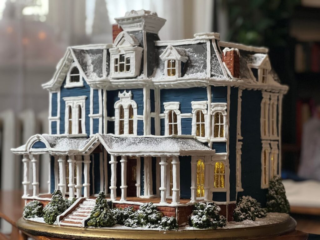 My 2025 gingerbread house - Claremont House, aka Creel House from Stranger Things