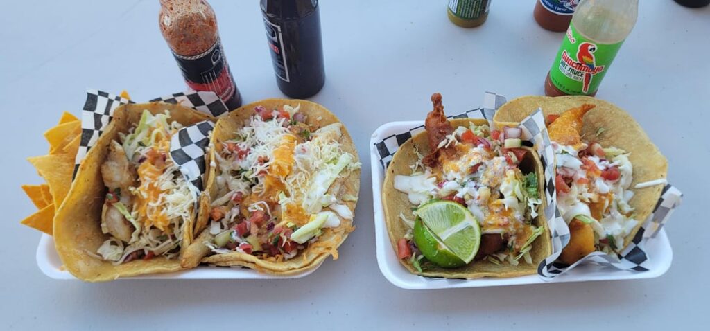 Fish tacos from Kiko's Seafood in San Diego [OC]