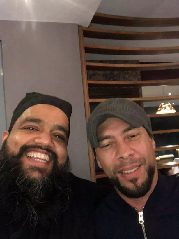 Raj Pavillions owner Asad (known to locals as Azi) with Bristol music legend  Roni Size