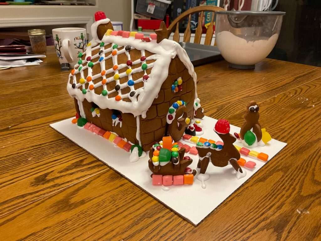 My first from scratch gingerbread house!