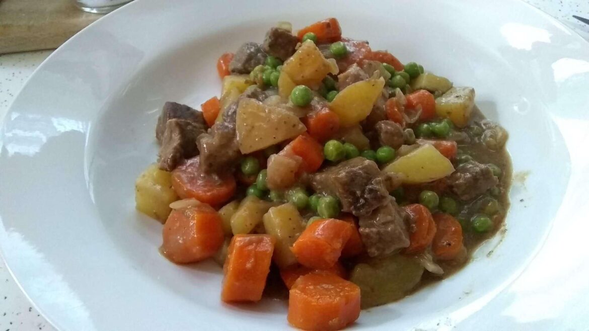 Chunky beef stew.