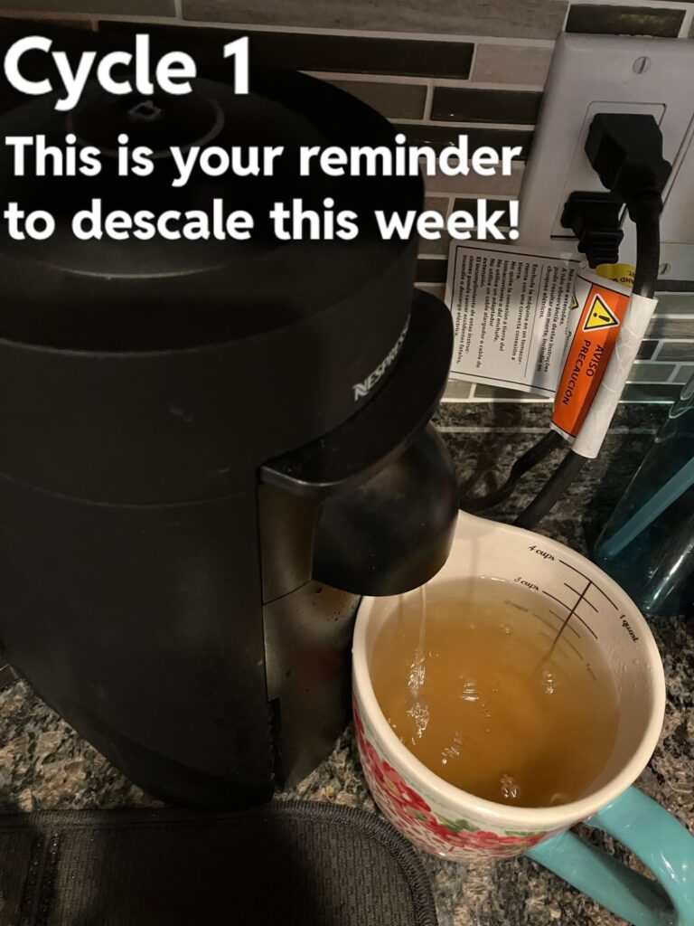 Reminder to descale your machine! Reminder to descale your machine!