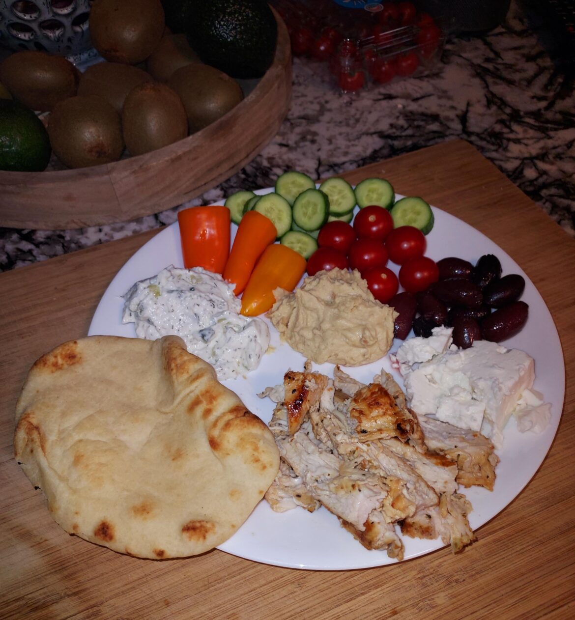 Quick dinner. My first meal of the day