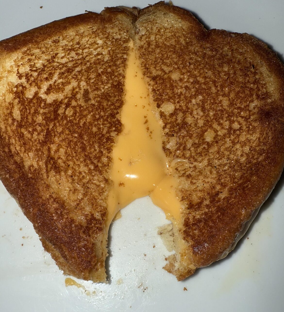 Classic American cheese on “Nature’s Own”- butter bread, with a dash of garlic, grilled in Kerrygold butter.