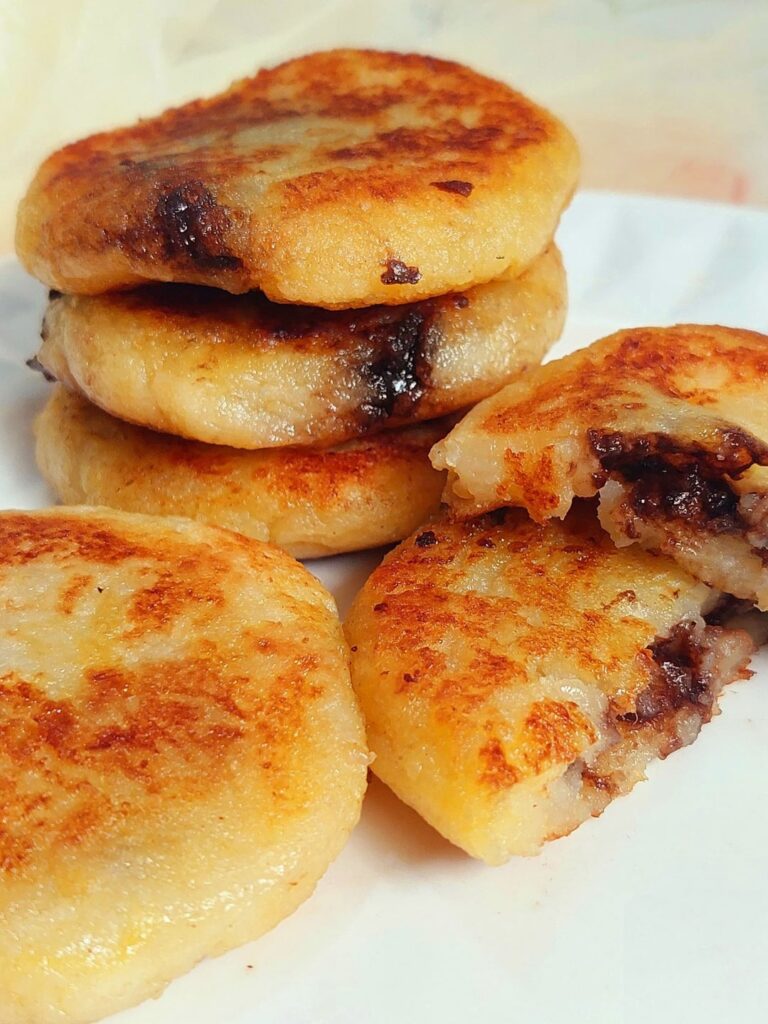 Chocolate Filled Potato Pancakes