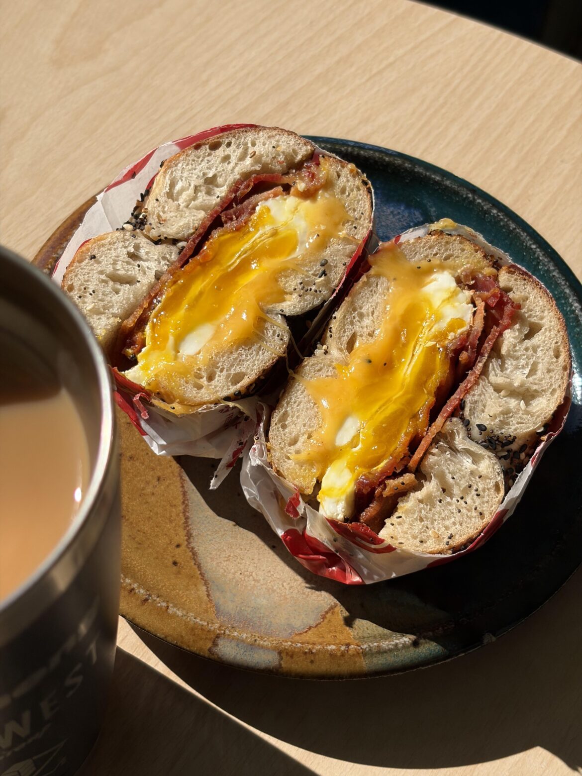 bagelwick bacon egg & cheese.