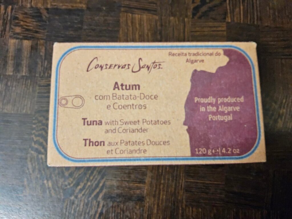 Conservas Santos Tuna with sweet potatoes and corriander