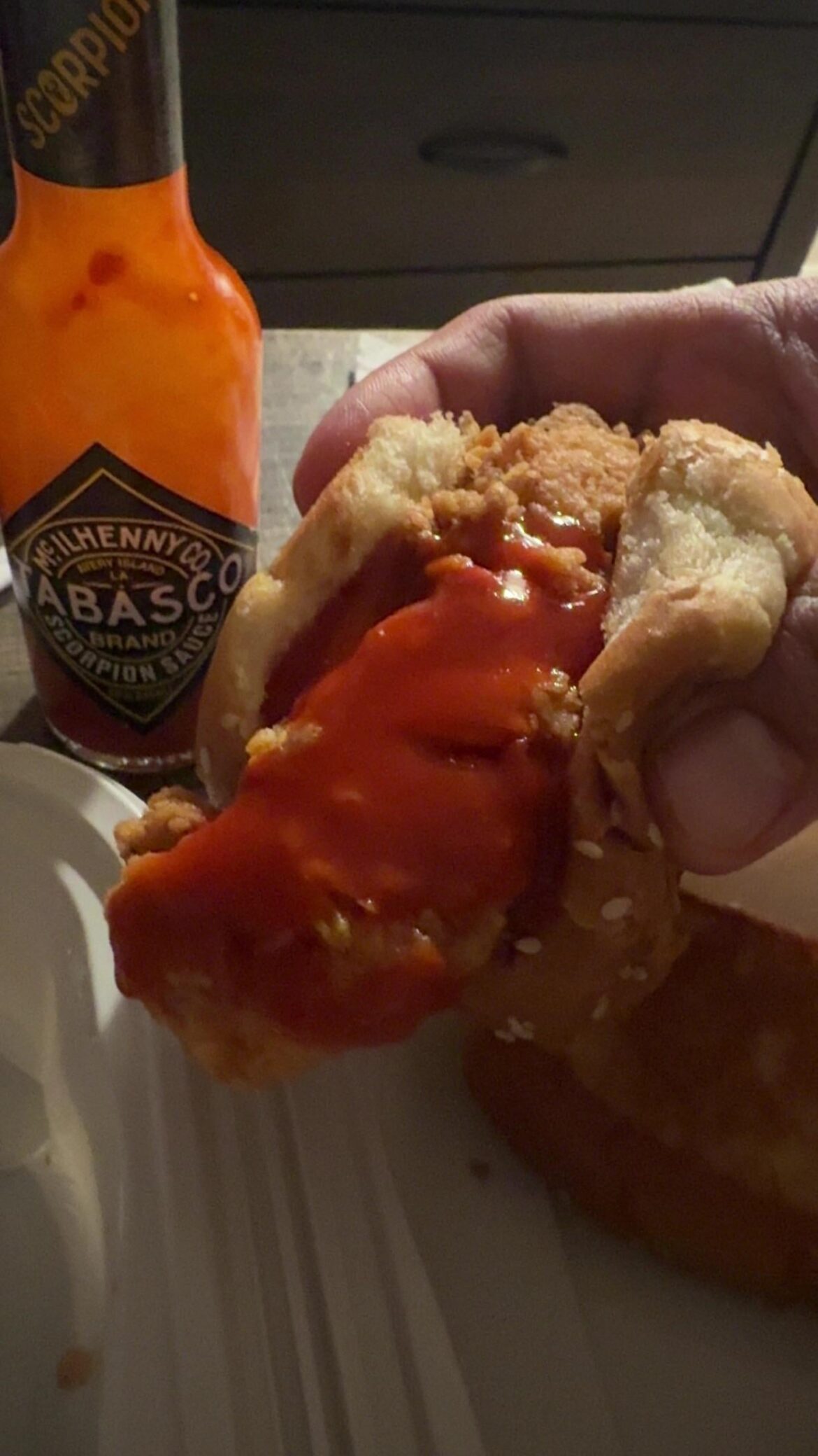 Tabasco Scorpion instead of Cane’s sauce ✅