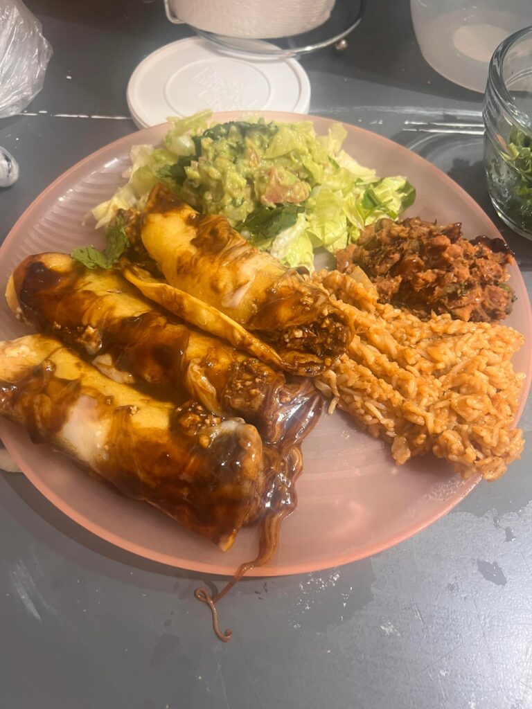 First attempt at mole chicken enchiladas.