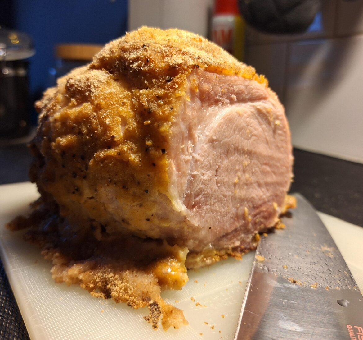 I made mustard glazed ham